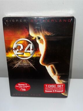 24 Season Four 7-Disc DVD Set - Black & Orange Cover